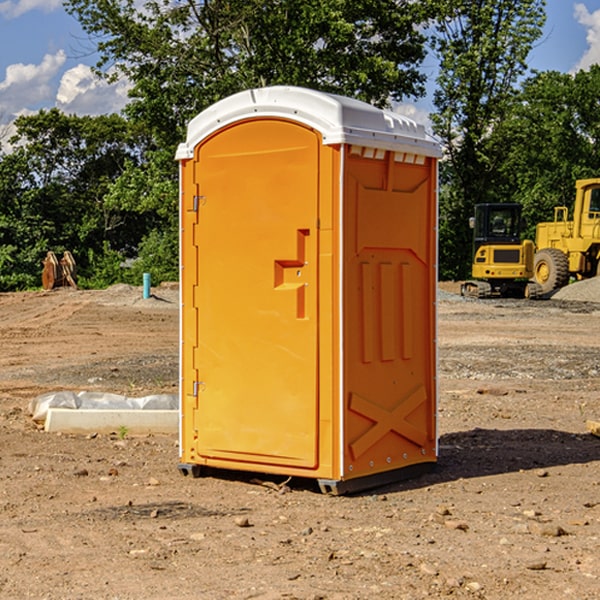 how often are the portable restrooms cleaned and serviced during a rental period in Stuarts Draft VA